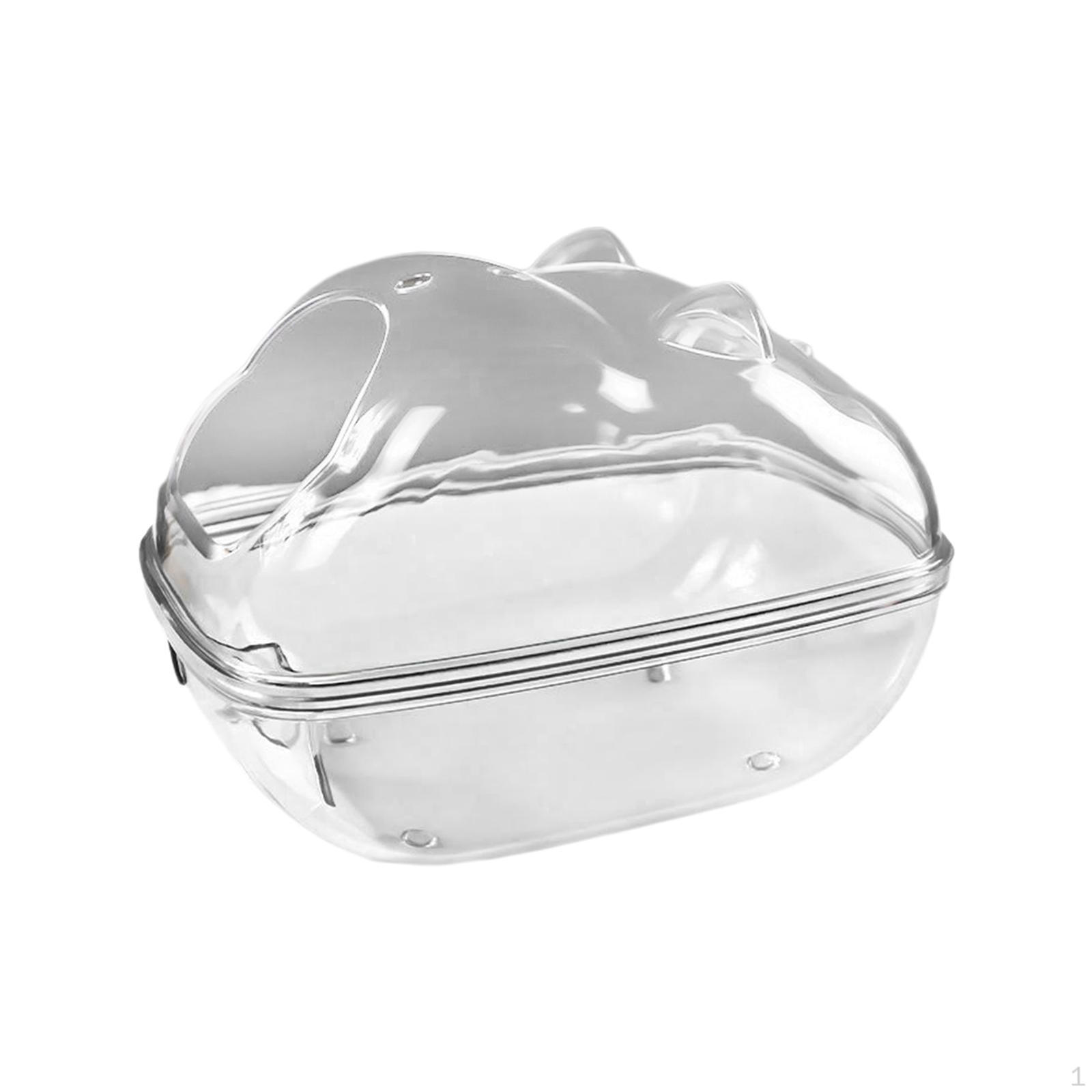 

Hamster Sand Bath Toilet Bathtub, Pet Bathroom Small Animal House, Removable L 16cmx11cmx11cm