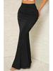 European and American High-Waisted Elastic Pleated Fishtail Midi Skirt for Autumn and Winter