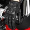 Genuine Goat Leather Motorcycle Gloves for and Smartphone Protective Touchscreen Outdoor Motorcycle Leather Gloves with Hard Knuckle Impact Abrasion