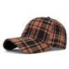 Unisex Autumn/Winter Classic Plaid Baseball Cap - Hard Top Duckbill Sun Hat