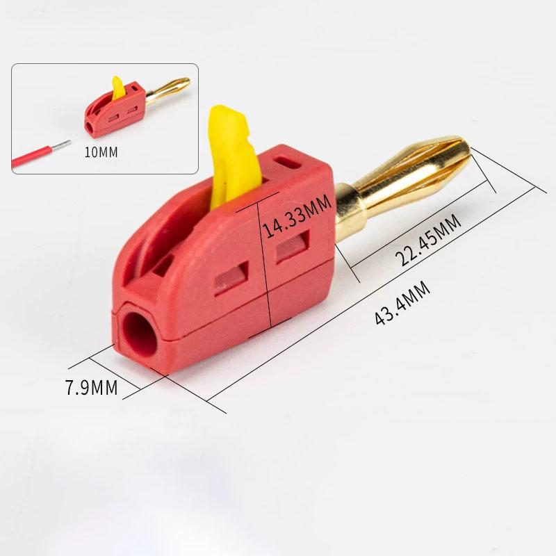 

4mm Quick Connect Banana Plugs Speaker Connectors 32A Red & Black For Audio Video Receiver Amplifiers Sound Systems красный