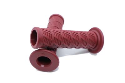 Beatus Retro Design Bike Handle Grip 22.2mm Universal Grip Left and Right Set (Red)