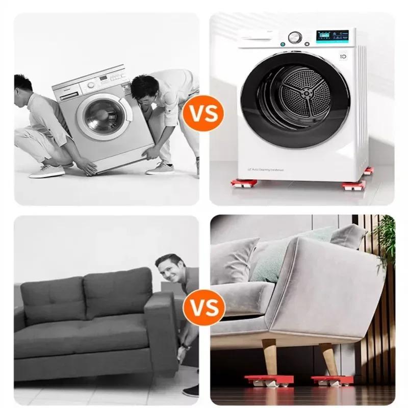 Heavy Furniture Movers with Wheels – Heavy Furniture Mover Tool Set 220 Lbs Capacity, Floor Kit for Sofas, Refrigerators & Kitchen Appliances