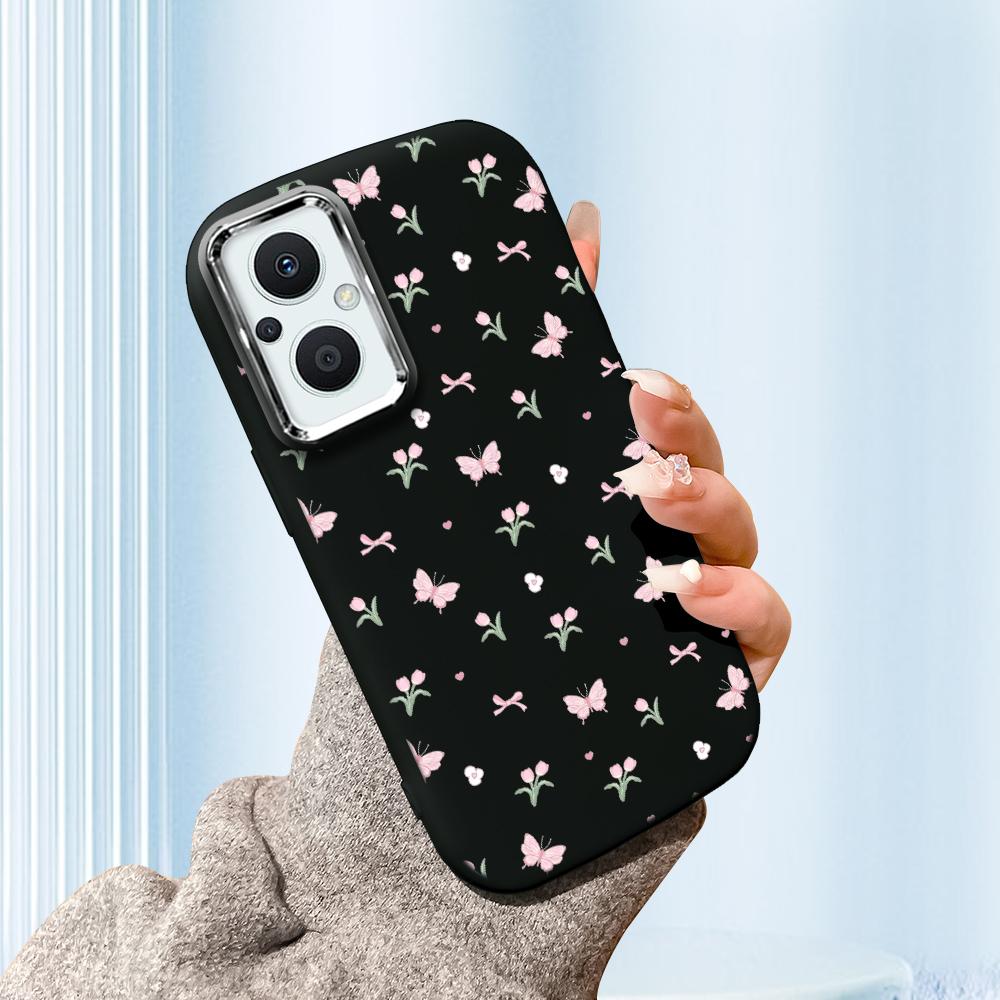 

Для Vivo V23 V25 V27 V29 V30 Y27S Y28 Y33S Y36 Infinix Hot30I Hot40 Tecno Spark20 Мультяшный Черный Кот Серебристый Край Мягкий Жидкий Силиконовый Защитный Чехол Vivo Y02S