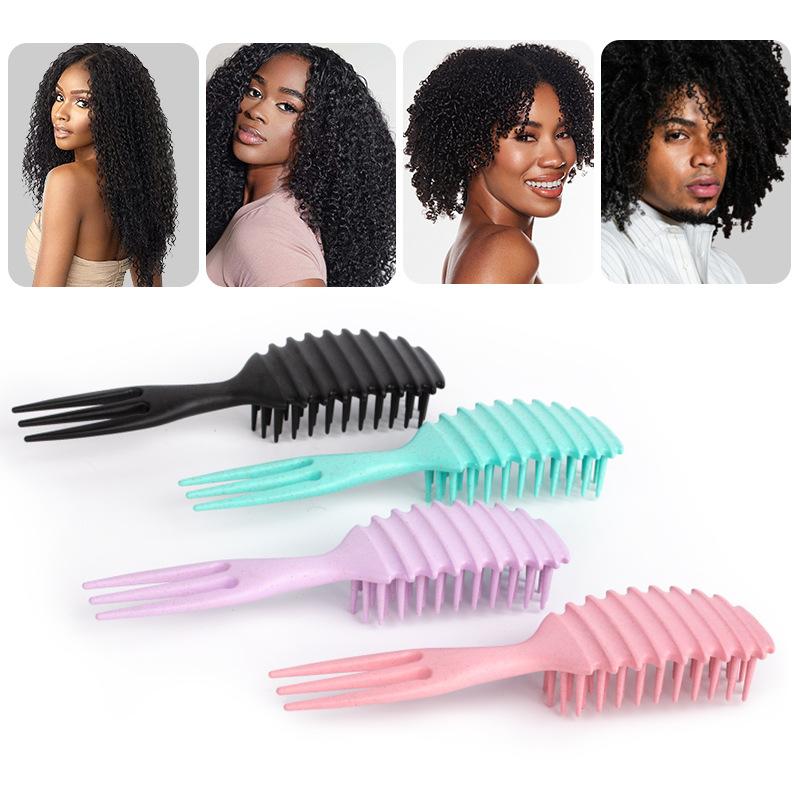 1pcs Gentle Curly Detangling Hair Brush Afro Scalp Massage Comb Curly Hair Edge Curl Hairbrush Salon Hairdressing Tools