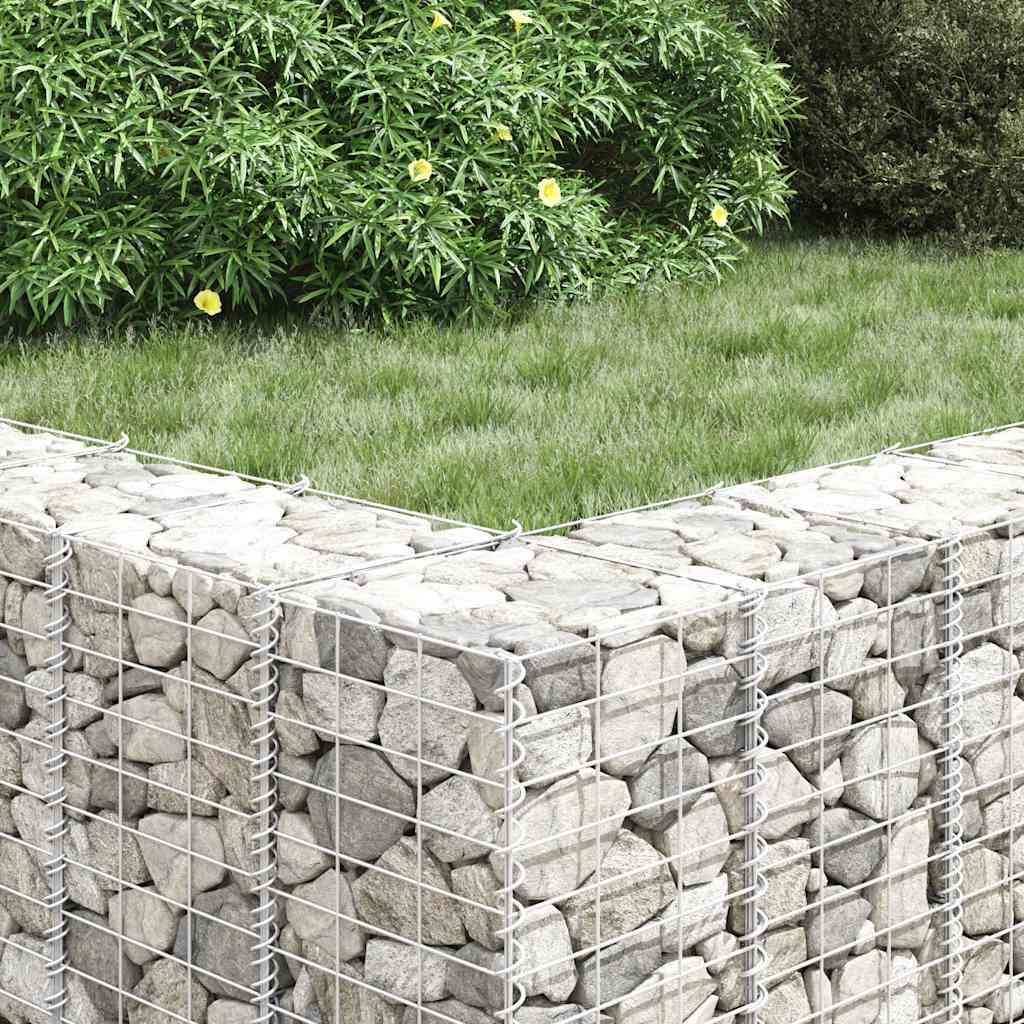 Vidaxl Wysokie Donice Gabionowe, 3 Szt., 30X30X100 Cm, Żelazo