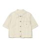LEE Women Loco Pocket Nylon Stitch Short Sleeve Shirt Ivory
