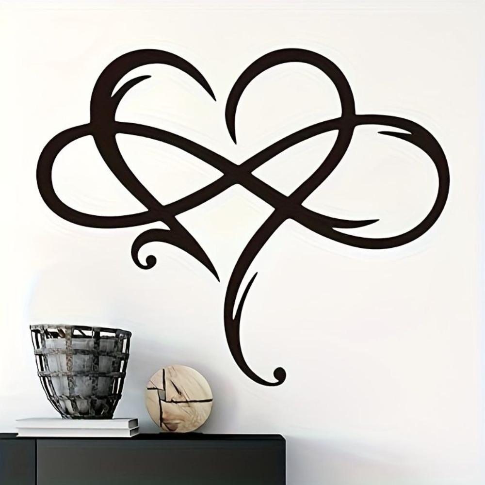Infinity Heart Metal Wall Art