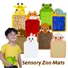 Paquete de 8 Alfombrillas Sensoriales de Animales Juguetes para Niños, Actividad Educativa Almohadillas de Textura Para Preescolares Táctil Cognitivo, Regalo de Navidad
