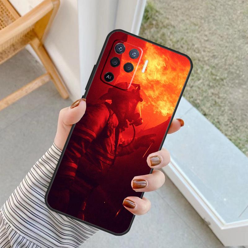 Firefighter Heroes Case For Oppo A18 A78 A98 A38 A58 A60 A80 A40 A96 A76 A16 A94 A74 A54 A15 A17 A57 A77 A5 Pro