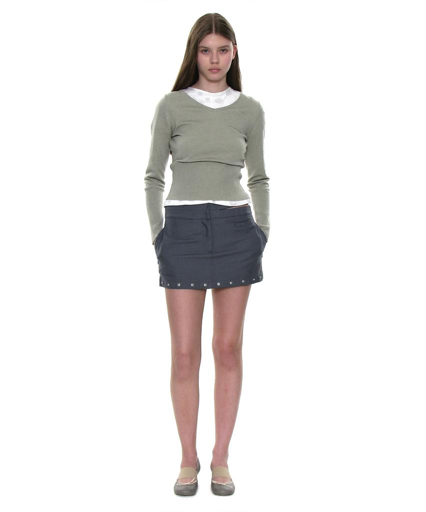Partimento Woman Multiway Double Waist Transform Skirt_Charcoal