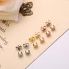 E07 Korean Style Rose Gold Titanium Steel Stud Earrings