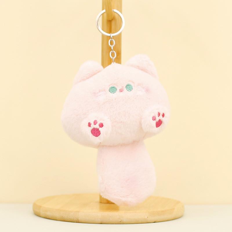 Cuddly Starry Sky Cat Plush Keychain Cute Kitty Wedding Throw Stuffed Doll