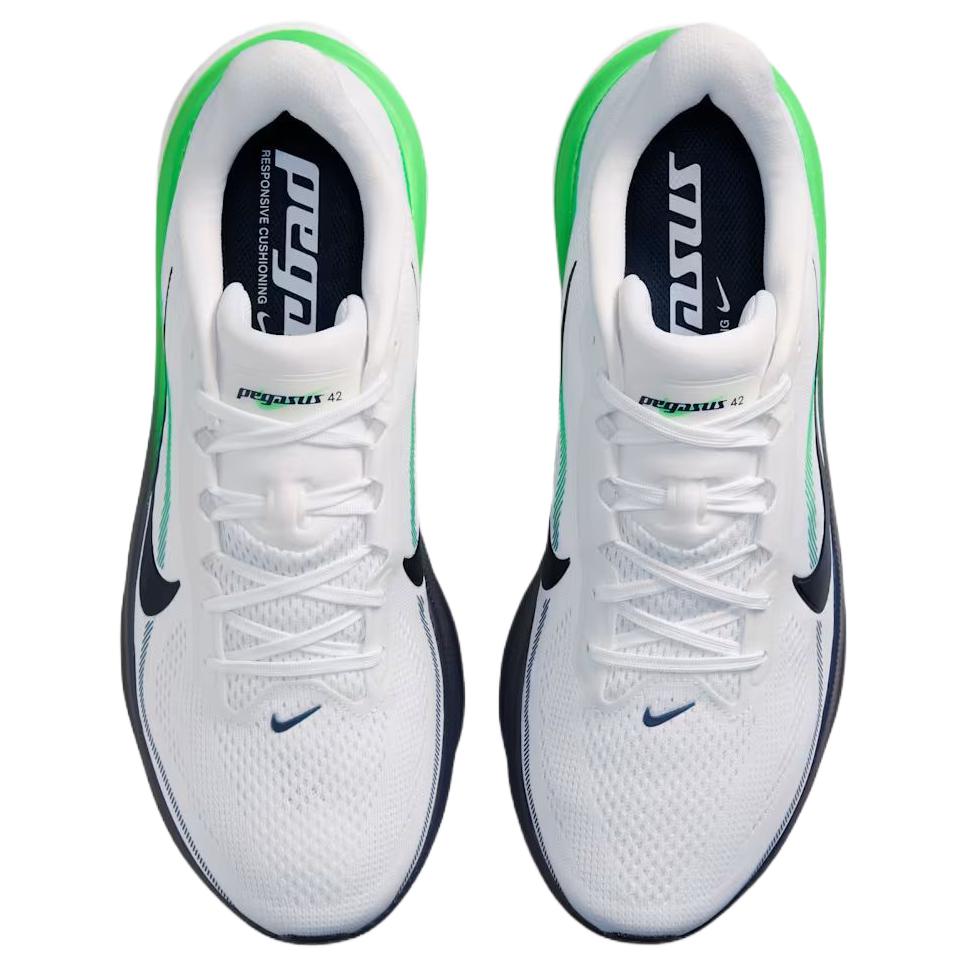 Nike Pegasus 42 White Green Spark Midnight Navy Men Sneakers IB1873-107