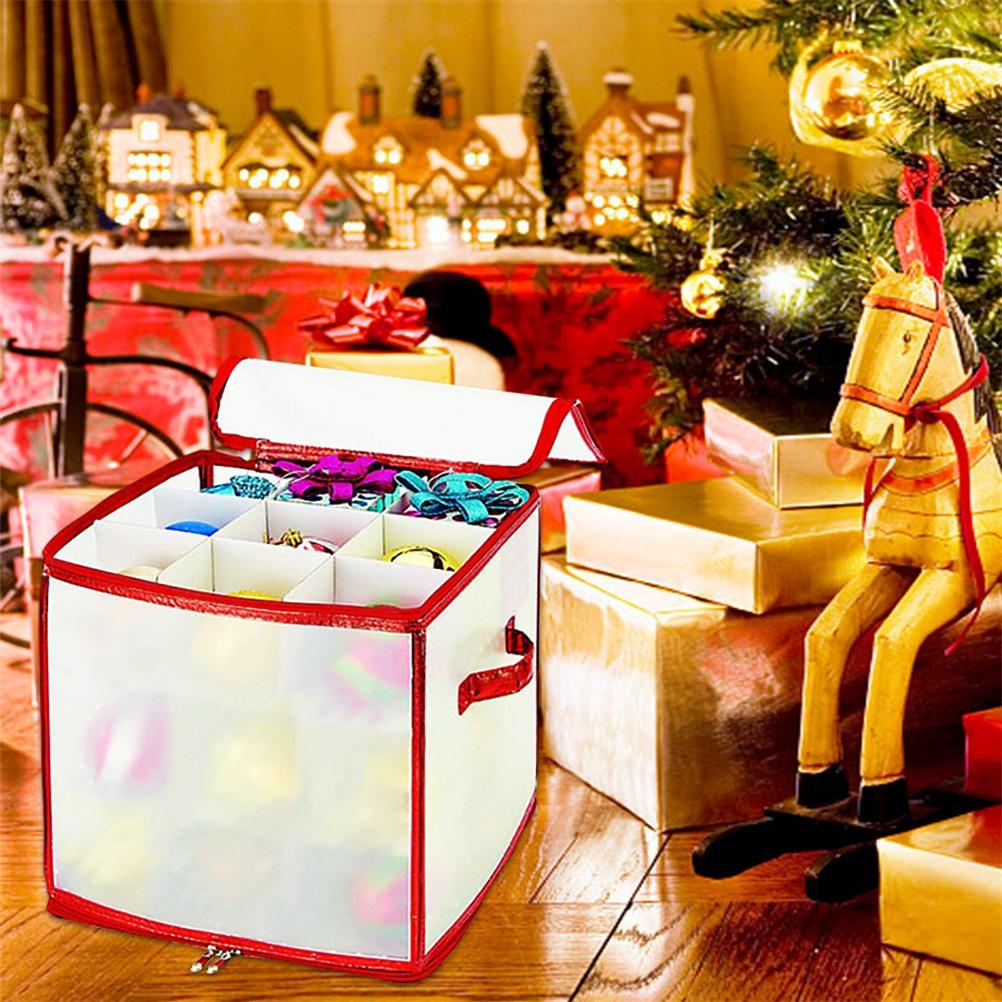 Transparente Aufbewahrungsbox zur Aufbewahrung von Weihnachts-LED-Lichtern, Girlanden, Weihnachtsbaumschmuck