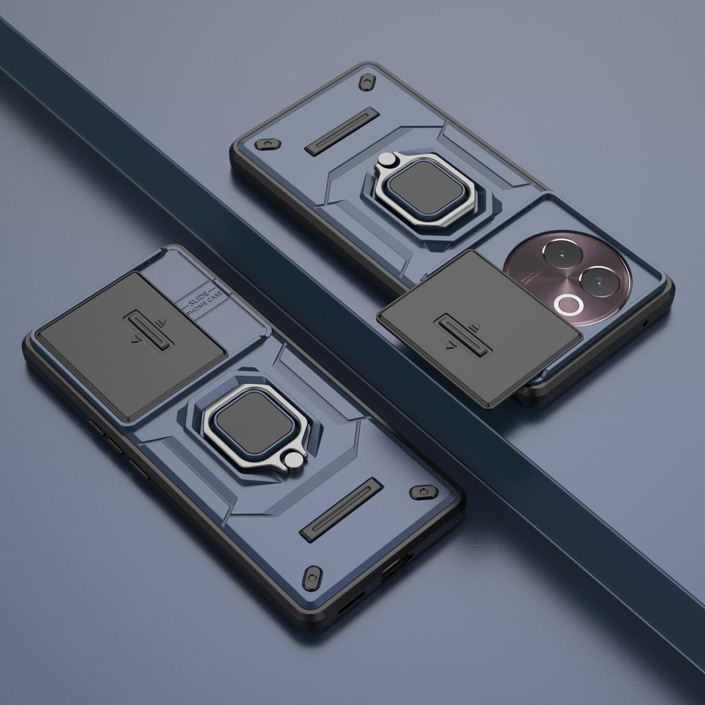 For Vivo V30E 5G Cover For Vivo V30E Case 6.78 Inch Lens Sliding Window Protector Armor Shockproof Holder Magnetic Bumper