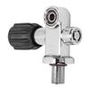 Diving   Valve Stainless Steel M18x1.5 Thread DIN YOKE Valve for   Snorkel Diving Equipment