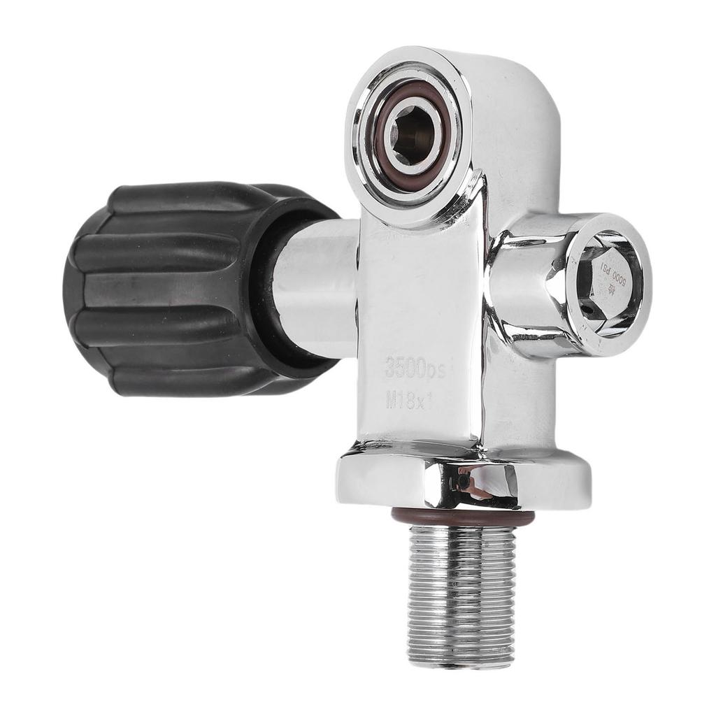 Diving Valve Stainless Steel M18x1.5 Thread DIN YOKE Valve for Snorkel Diving Equipment