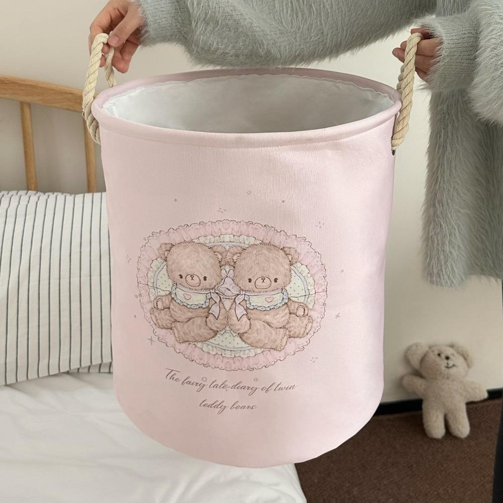 Cartoon Toys Storage Basket Space-Saving Dirty Clothes Basket Cute Laundry Hamper  Dormitory