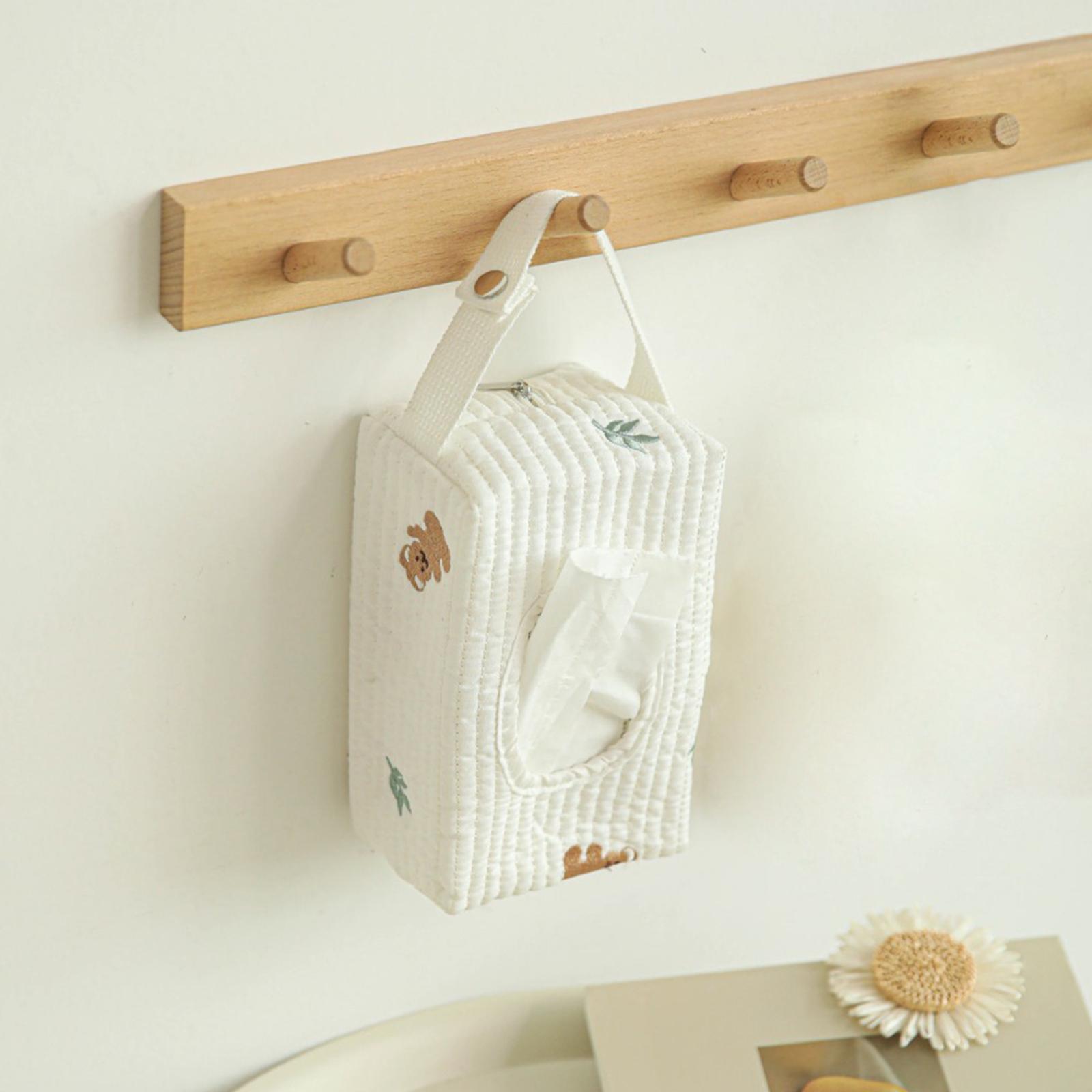 

Refillable Diaper Wipe Holder with Zipper and Handle Cute Tissue Holder Lightweight for Outdoor Camping Walking Bathroom Use