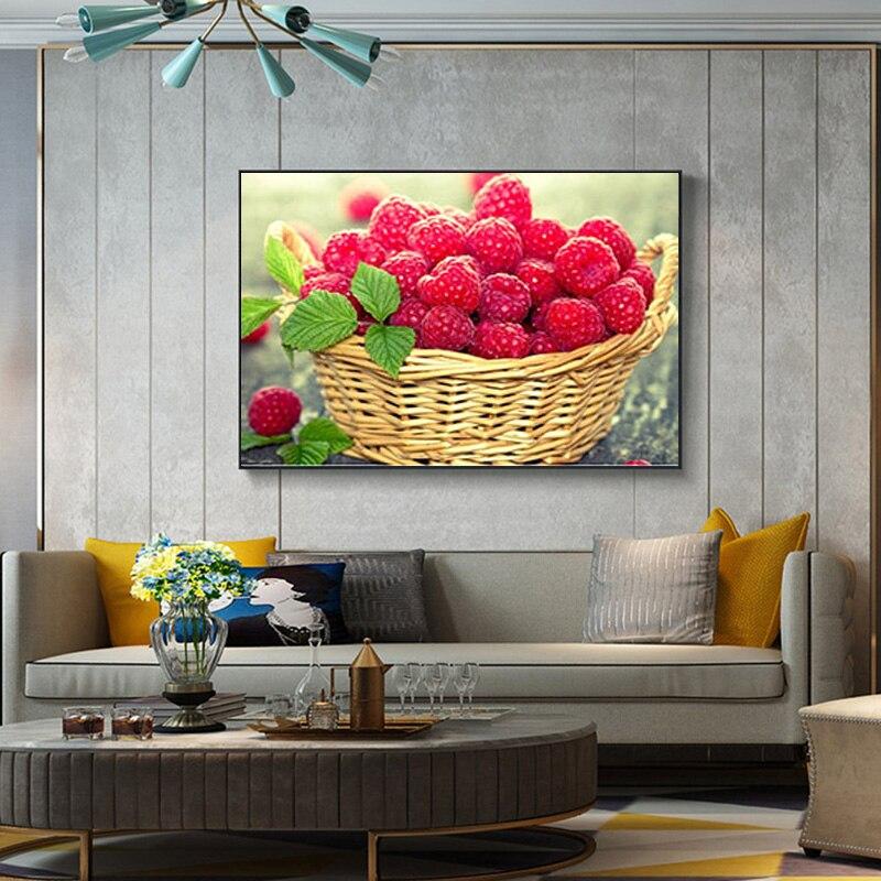 5D Fruit Diamond Painting Full Round Drill Diamond Embroidery Cross Stitch Full Set Crystal Mosaic Diamond Kitchen Decor