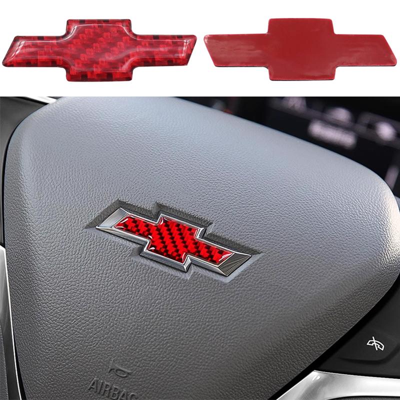 1 Stück 45mm Carbonfaser Lenkrademblem Aufkleber Auto Lenkrad Aufkleber Auto Innenraum Emblem Auto Zubehör Für Chevrolet