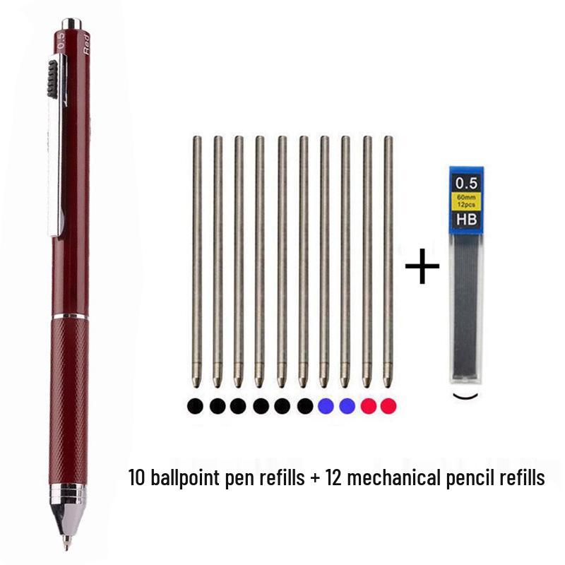 4-in-1 Multifunktionsstift: Mehrfarbiger Kugelschreiber, Druckbleistift, Gelstift mit Schwerkraft-Sensor-Technologie