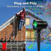 Christmas Projector Lights Outdoor, Waterproof Christmas Laser Lights Landscape Spotlight Decorative Stage Lights with Red and Green Xmas Patterns