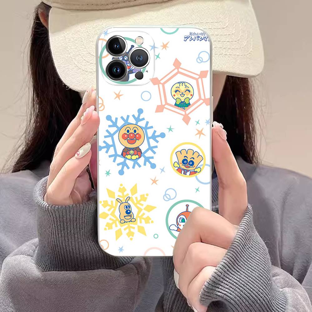 

Cartoon Cute Fashion A-anpanmanes Transparent TPU Phone Case For IPhone 17 11 12 13 14 15 16 Pro Max 16 Plus Cover iPhone 13