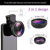 2 In 1 Lens Universal Clip 37mm Mobile Phone Lens Professional 0.45X 49Uv Super Wide-Angle + Macro Hd Lens for iPhone Android