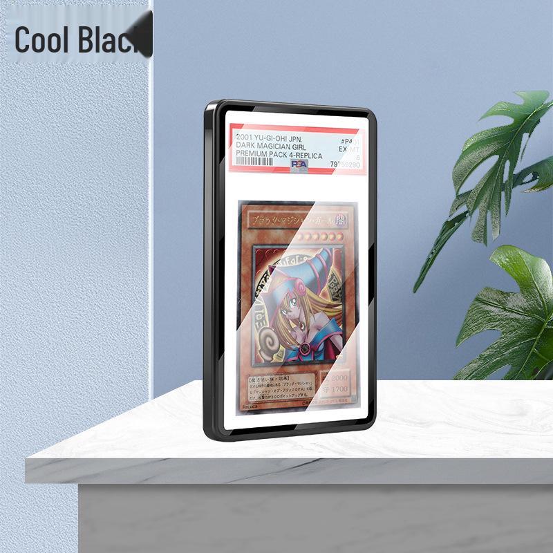 PSA Universal Graded Card Sleeve - Glossy Metal Snap-On Protective Case with Stand (Drop & Dust-Proof)