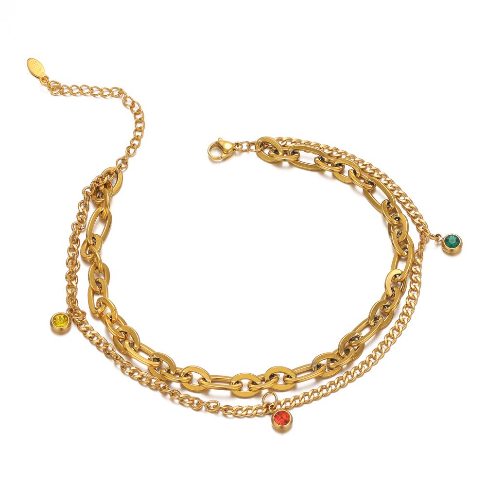 20pcs Stainless Steel 6mm Zircon 12 Months Birthstone Charms Beads for DIY Jewelry Necklace Bracelet Findings Earrings Making