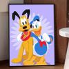 Disney Diamond Art Painting Kit – Donald Duck & Pluto Duo Shiny Craft, Home Wall Decor, Handmade Gift