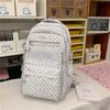 Star Print School Backpack with Front Mesh Pocket Top Handle Adjustable Straps Casual Daypack for Teen Girls