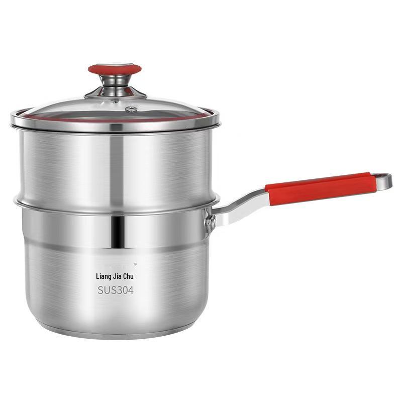 Stainless Steel Non-Stick Milk & Baby Food Pot, Food Grade, Thickened for Steaming, Cooking, Noodles, & Soup.