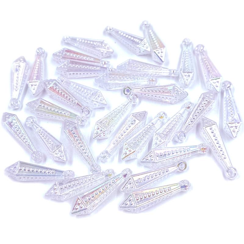 

Детские и женские украшения 20 шт./упаковка 20 шт. Симпатичные шестиугольные хрустальные акриловые бусины цвета AB, подвески, ожерелье своими руками, ювелирные изделия ручной работы, аксессуары 7mm*30mm 20pcs/pack белый