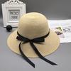 Foldable straw hat children summer small fresh versatile beach visor sun protection bucket hat