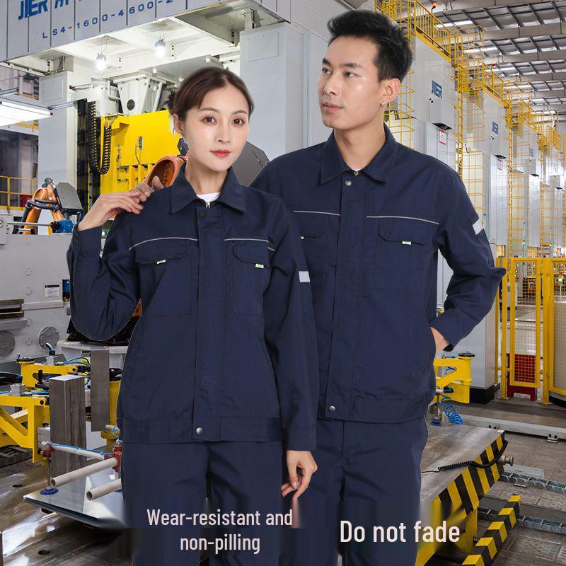 Men's Anti-static Workwear Set - Durable, Wear-resistant Overalls for Auto Repair, Spring/Autumn.