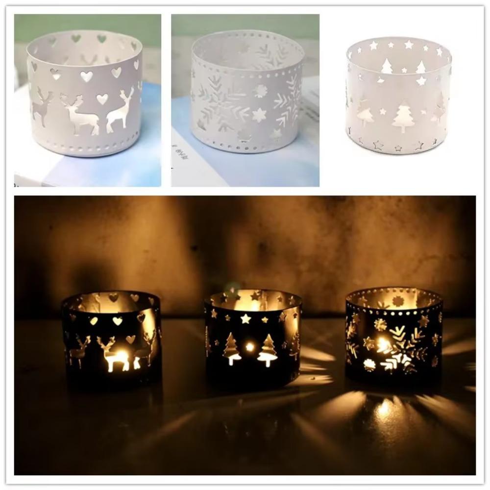 Exquisite Christmas Candle Holder Handicraft Hollow Candle Stand  Shop Windows