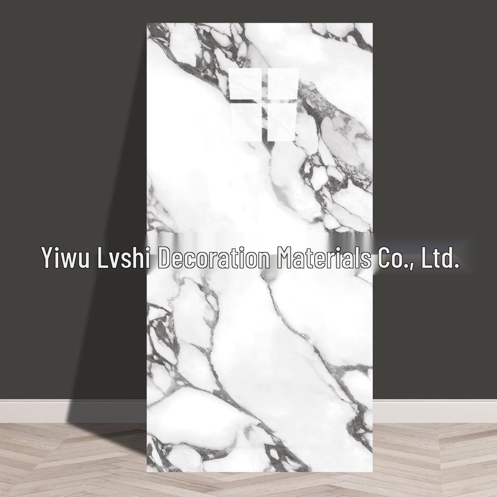 Self-Adhesive Marble Tile Wall Stickers, Aluminum Plastic Panels for Living Room Decoration