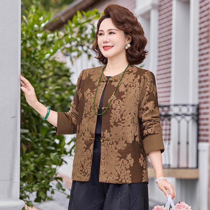 

Elegant 40+ Maternity Long-Sleeve Spring/Autumn Jacket for Women 3XL (recommended for 125-140 jin)
