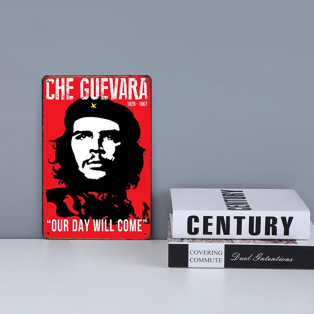 Kommunismus Che Guevara Vintage-Poster Metallschild Retro-Industrie-Dekor Bar Pub Club Männerhöhle Wanddekoration 30 x 20 cm