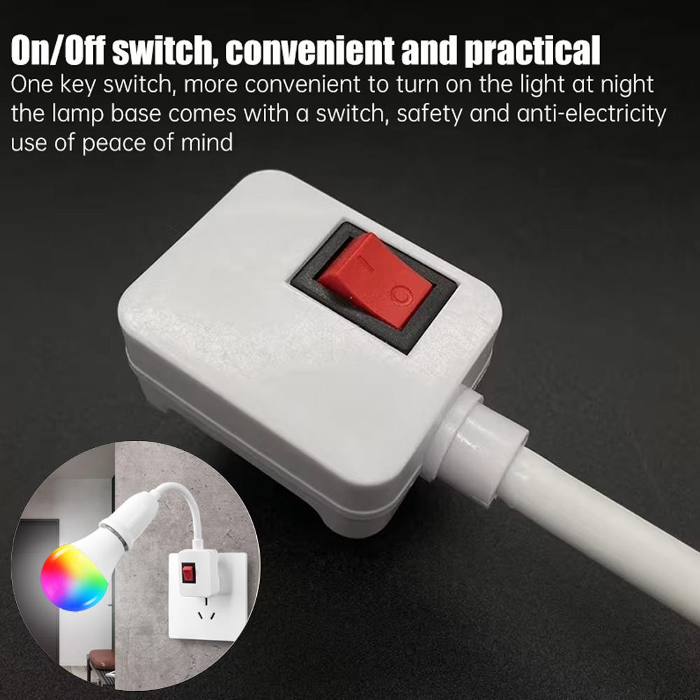 Smart Bluetooth & 433MHz E27 Bulb Lights with Remote Control RF Lamp Holder TUYA Wireless Wall Light Switch AC 220V Lamp Socket