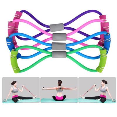 Yoga Gum Fitness Hot Resistance 8 Word Chest Expander Rope Muskeltraining Gummi Elastic Trainning für Sportübungen