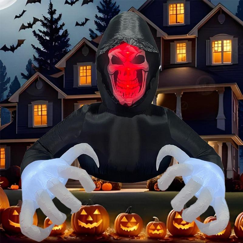 Inflatable Toy Giant Hands Ghost Halloween Inflatable Model Luminous Inflatable Model Halloween Atmosphere Decoration Model