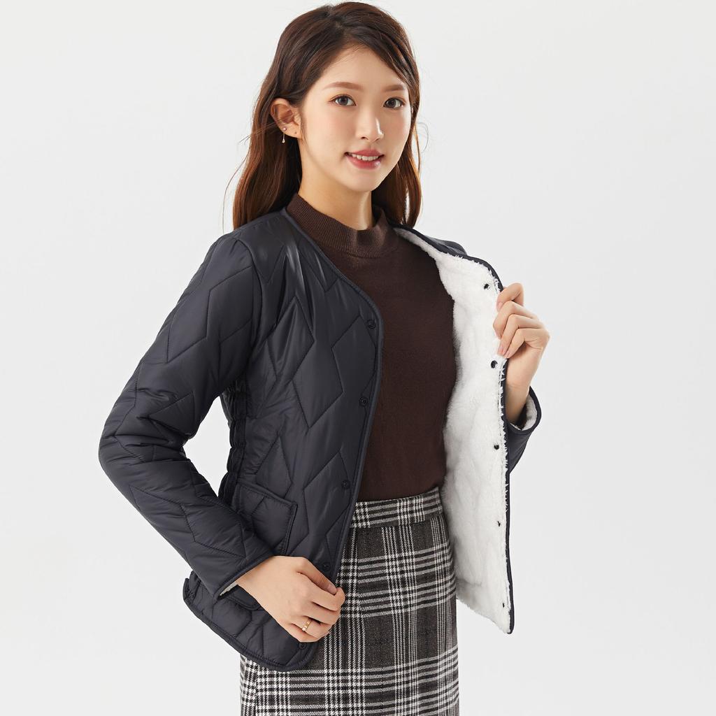 Winter Jacket Cotton Clothing Women's Short Lightweight and Enlarged Cotton Jacket Home Liner Cotton Jacket Female Fashionable Warmth and Comfort 8209