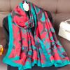 180*90cm muffler fashion Luxury Brand Scarf Women New Style Fashion Color Matching Print Silk Lady Popular Headcloth Beach Shawl
