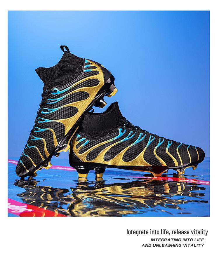 High-quality Anti-slip Breathable High-top Soccer Shoes for Adult Training & Competition