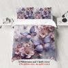 3pcs 3D Floral and Butterfly Pattern Bedding Set, 1 Duvet Cover+2 Pillowcases, Soft and Fashionable Home Decoration for Bedroom