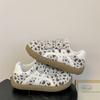 Leopard print series fashion round head comfortable casual shoes new autumn Velcro niche ins board shoes